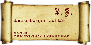 Wasserburger Zoltán névjegykártya