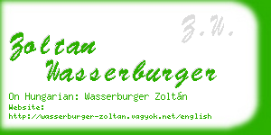 zoltan wasserburger business card